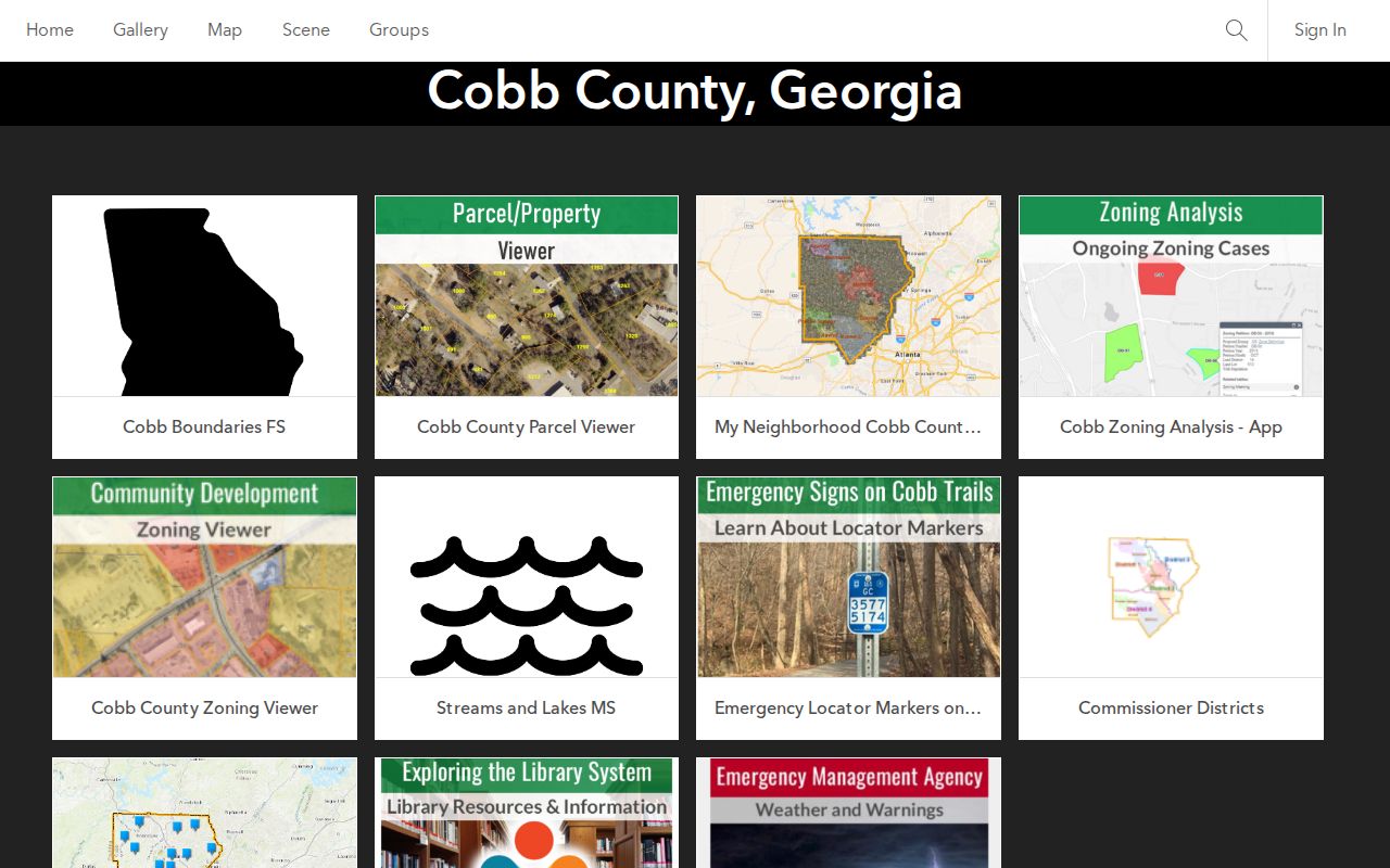 Kennesaw street directory Cobb GIS parcel viewer