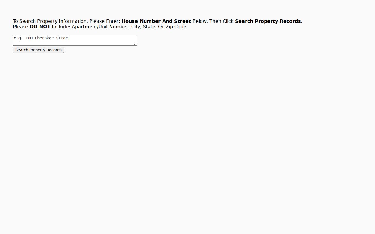 Kennesaw street directory Cobb property address search